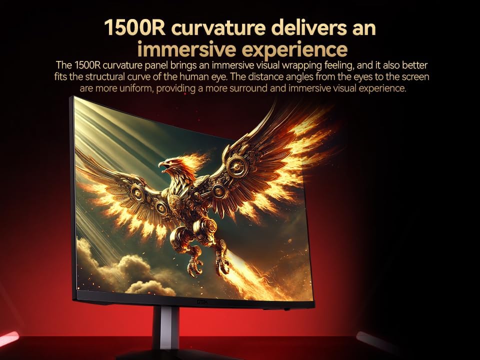 GTEK F2740C 27 in Curved 280Hz FHD Gaming Monitor