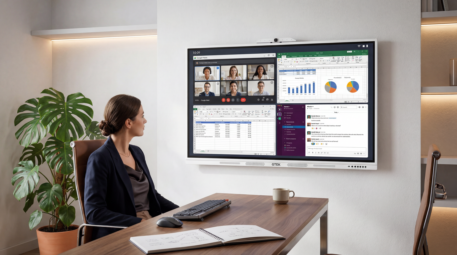 Split screen presentation