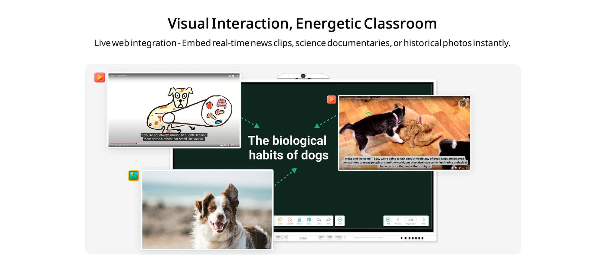 Teacher presenting an interactive lesson